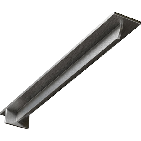 Ekena Millwork Heaton Hidden Support Steel Bracket w/ 20" Support Depth, Stainless Steel 3"W x 24"D x 2"H BKTM03X24X02HESS